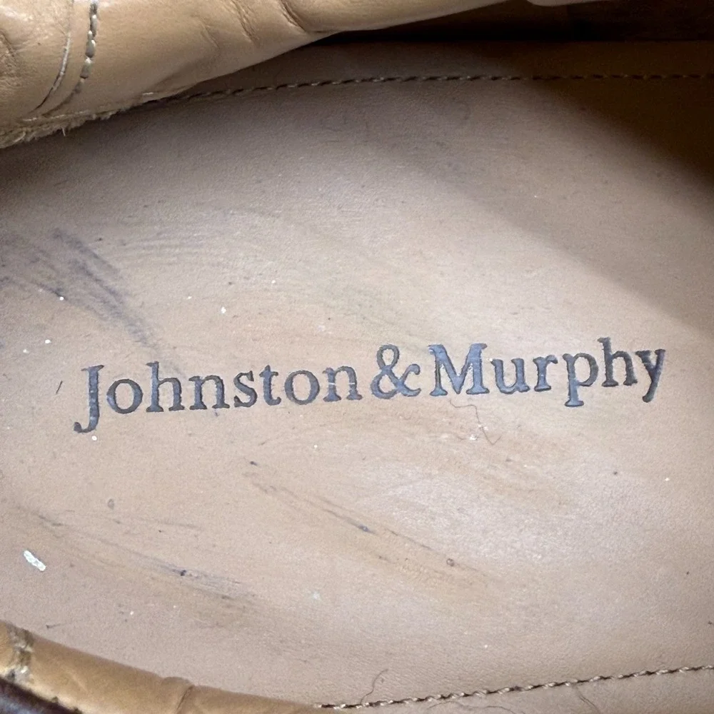 Johnston & Murphy Mens Dress‎ Sneakers 10.5 M Saddle Brown Leather